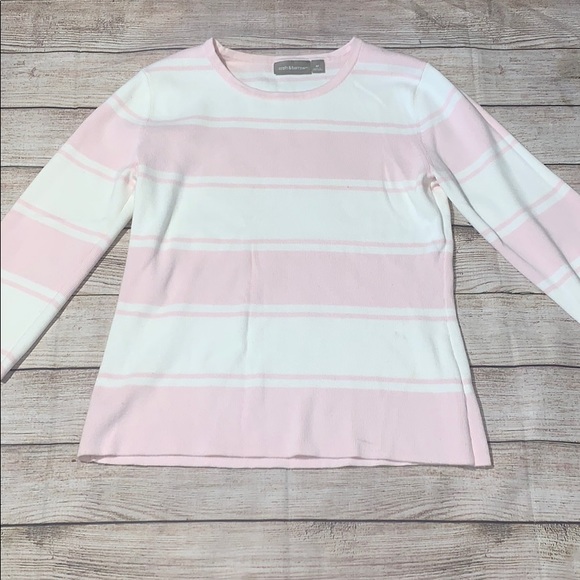 Croft & barrow 100% Cotton Striped Sweater A30 - Picture 2 of 3